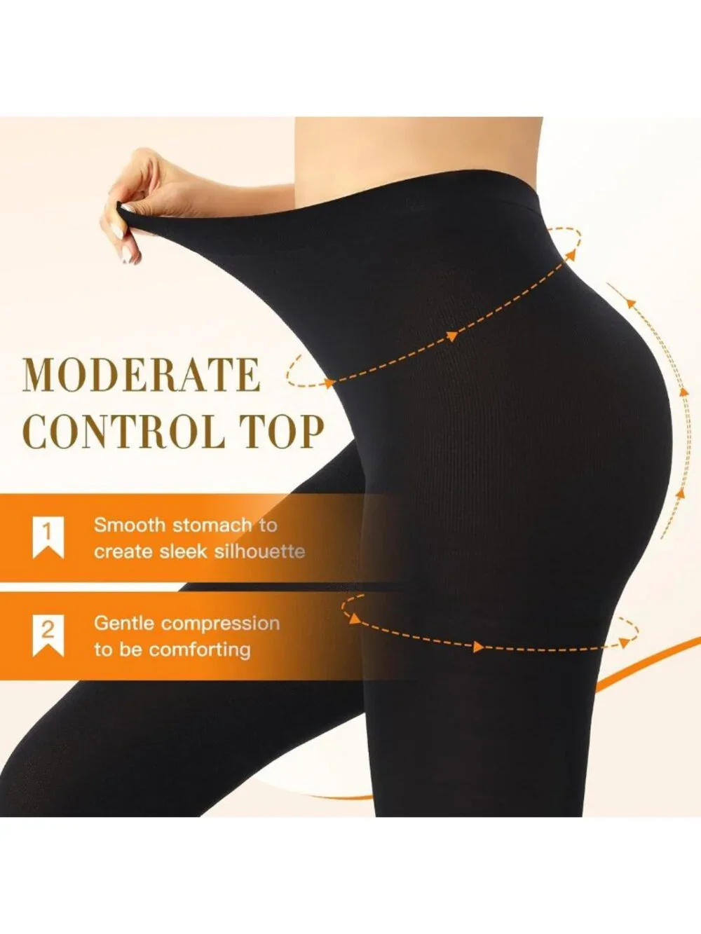Super Opaque Control-Top Tights for Women - Blackout, 2 Pairs, Comfortable Fit